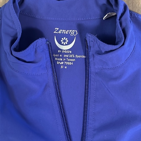 Zenergy By Chicos 2 Piece Blue Pant and Vest Set Travel Sporty Size 0 (Small) - Picture 4 of 8